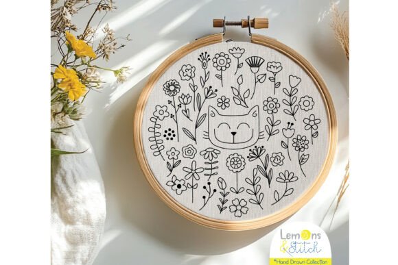 Download Cat Face: Wild Flowers, Cute, Whimsical - Cute Collection