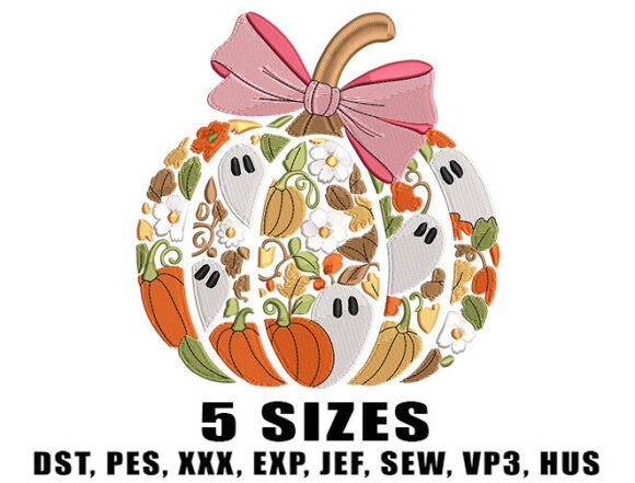 Download Cute Girly Pumpkin Embroidery Design - Cute Collection