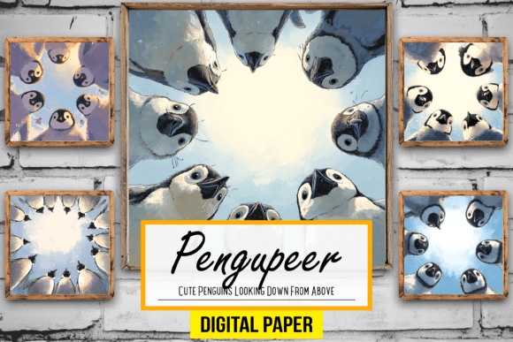 Download Cute Penguins Looking Down from Above - Cute Collection