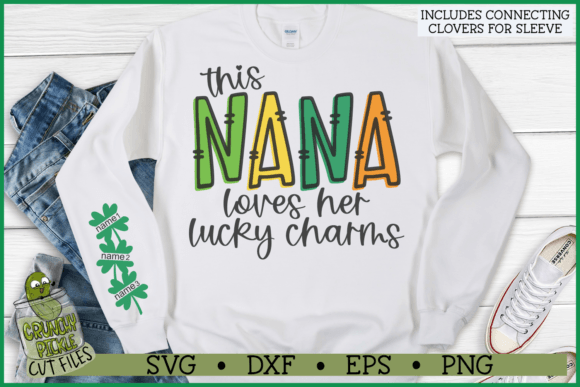 Download Nana Loves Her Lucky Charms Sleeve SVG - Premium Resources