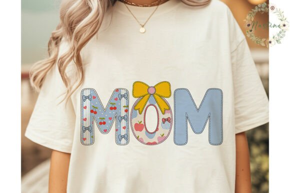 Download Cute Applique MOM Sublimation Design - Cute Collection