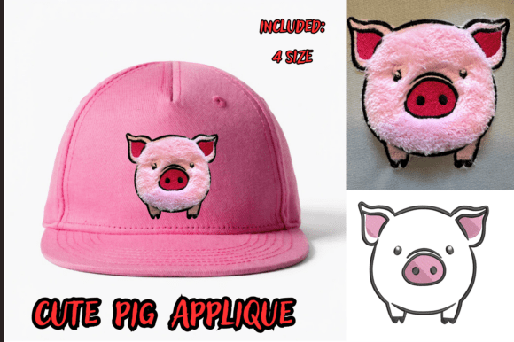 Download Cute Pig Applique - Cute Collection