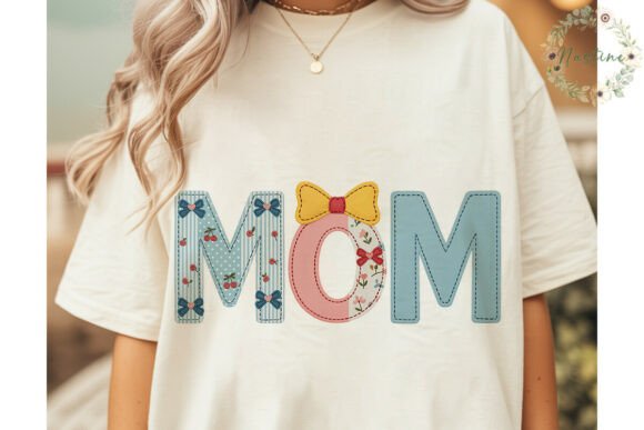 Download Cute Applique MOM Sublimation Design - Cute Collection
